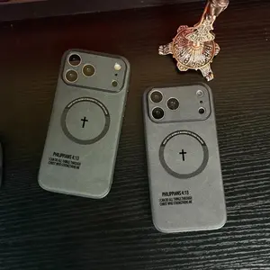 High end leather magnetic phone case suitable for iPhone 17 Promax 16 Plus 15 14 13 12,supports magsafe charging, feels comfortable to the touch, fully wrapped anti drop and anti slip phone case.