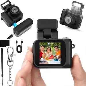 Y4000 1080P HD Retro Mini Keychain Camera for Kids, 6 Shooting Modes, 1.44'' Display, Long Battery & Memory Card Support, Portable Outdoor Video Camera, Great Gift for Children’s Day lead flashing light