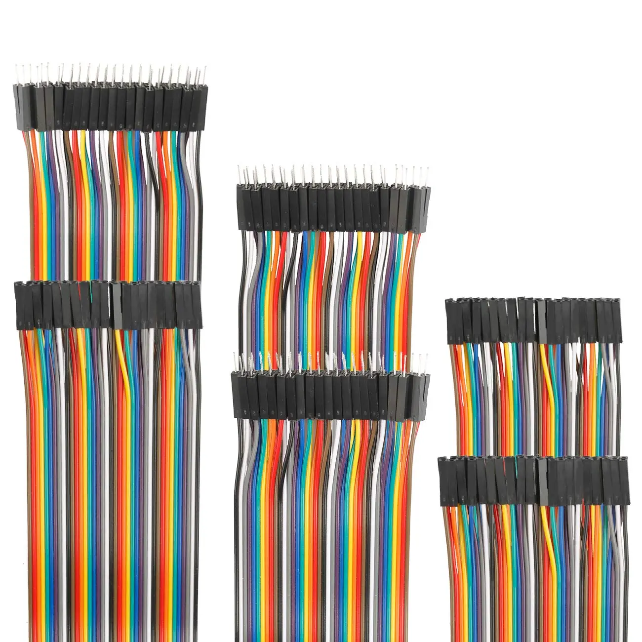 120pcs 10cm Breadboard Jumper Wires Assorted Kit, 15cm 20cm 30cm 40cm 50cm 100cm Optional Dupont Wire 3.9 inch Male to Female Male to Male Female to Female Multicolored Ribbon Cable