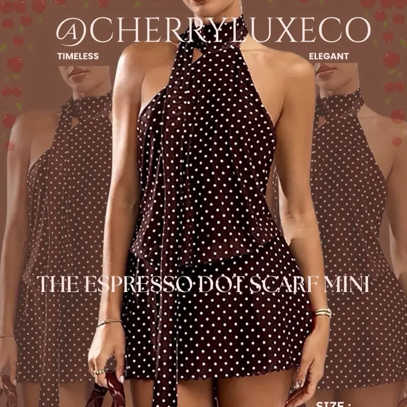 The Espresso Dot Scarf Mini