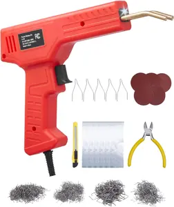 VEVOR Plastic Welder, 100W Plastic Welding Gun with 800PCS Hot Staples, Professional Hot Staple Welding Gun, Plastic Car Bumper Repair Kit with LED Light for Kayak, Toys, Plastic Crack Repair