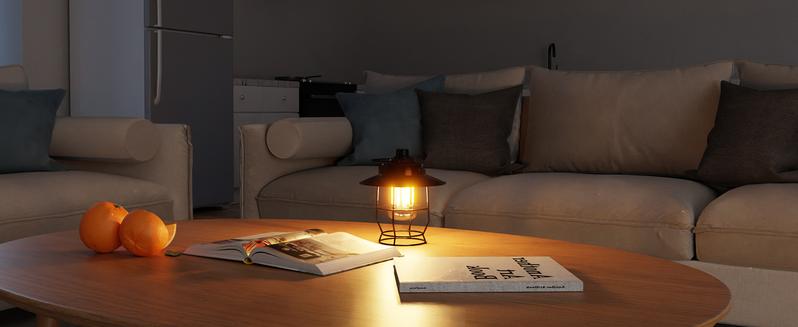 Lepro Vintage LED Camping Lantern Rechargeable, Power Bank, Christmas Decorations, Retro Style, Classic Railroad Lantern with Dimmable Control, Portable Hanging Tent Light for Camping, Power Outages