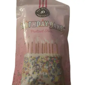 Call Daddy Birthday Cake Pretzel Sticks Big Heart Snacks with Colorful Sprinkles for Special Occasions Nata Dessert