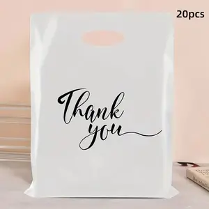 20 Thank You Gift Bags, Calligraphy Design, Durable Reusable Handles, Ideal for Corporate Gifts & Events, Party Gift Packs, Elegant Packaging, Creative Gift Packaging