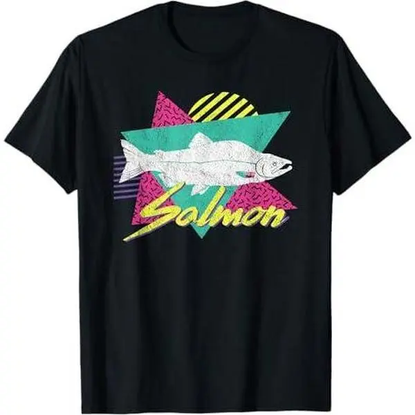 Vintage Retro 80s Or 90s Salmon Fish T-Shirt
