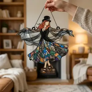 Fleetwood Mac Rumours Stevie Nicks Acrylic Suncatcher, Rhiannon Witch Coven Landslide Suncatcher, Colorful Light Catcher, Music Home Décor, Gift For Fans, Queen of Rock Acrylic Hanging Suncatchers