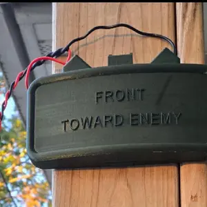 Claymore Doorbell - 3D Printed Mine-Style Cover with "FRONT TOWARD ENEMY" Text - Durable PLA Material - Tactical Upgrade for Your Home Decor