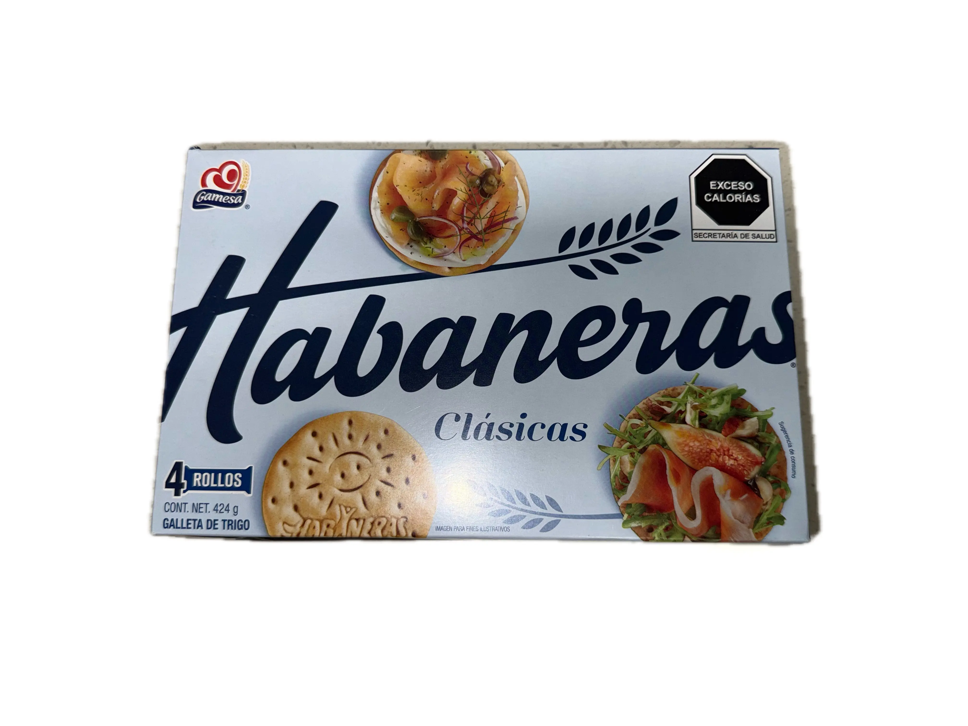 Habaneras Clasicas Gamesa 424 g | Gamesa Habaneras Clásicas Wheat Crackers – 424g (14.96 oz) – Traditional Mexican Crackers – 4 Rolls