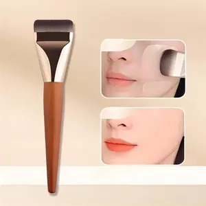 1pc Ultra Thin Flat Head Foundation Brush, One Line Design Liquid Base Makeup Mask Face Makeup Tool