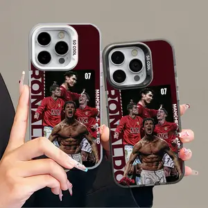 IPhone 17 Promax Ronaldo Phone Case Anti Drop Protective Case Suitable for Iphone 16 ProMax 15 14 13 12 11 XS Air Plus Acrylic Case Football