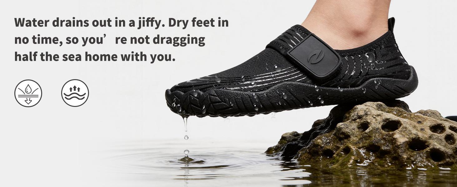 Quick Dry Barefoot Beach & Pool Shoes - Slip-on for Women & Men, Surf, Yoga & Water Sports