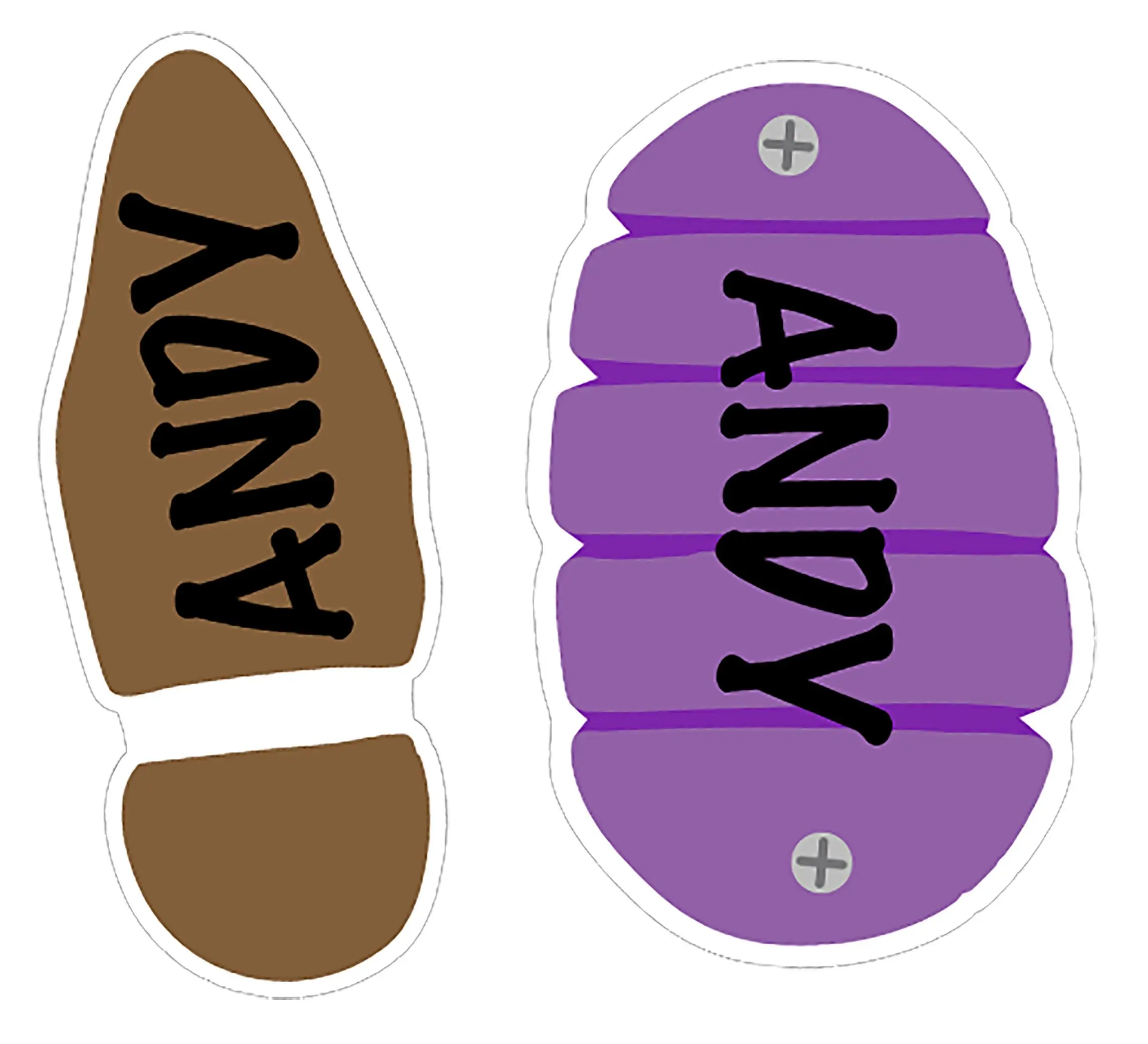 Customizable Floor Decals Set of 8 12" Toy Story Foot Steps for Indoor Outdoor Use Removable Vinyl Decals with Personalized Name for Buzz and Woody Decor - Decorative