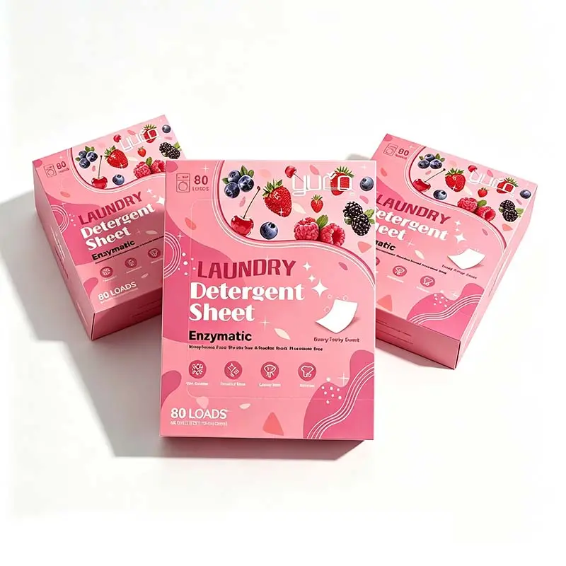 Laundry Detergent Sheets for 80Loads, Featuring 40 Sheets with Liquid-Free Technology. These Detergent Sheets Come Without a Plastic Jug And Have a Fresh Linen Fragrance
