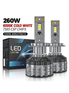 2pcs H7 H4 H11 LED Headlight Bulbs 260w Super Bright High Lumen Headlight Car Lights, Canbus Csp 7585 H8 9005 Hb3 9006 Hb4 9012 9007 Hb5 H13, 6000k 12V