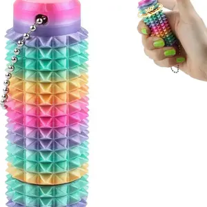 Portable Pain Relief Fidget Toy, Rotating Bearing Little Ouchies Stress Reliever, Fun Wrist and Finger Exercise Keychain Accessory