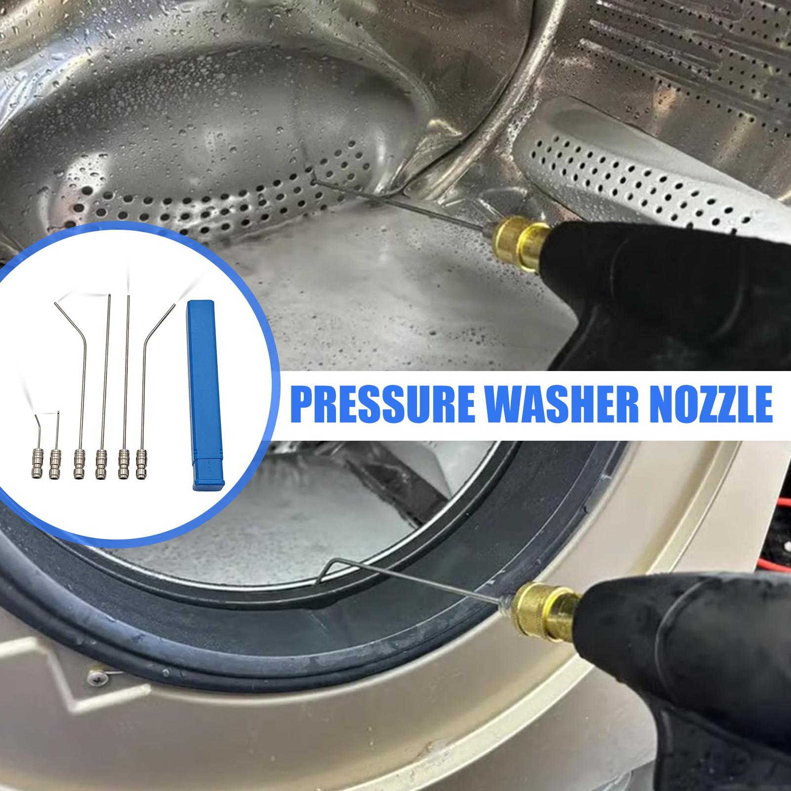 High-Pressure Washer Nozzle Kit Quick Connect System Cleaning Nozzle AC Stainless Steel Extension Wand Multi Spray Modes for Washing Machines Air Conditioners Water Heaters High-Pressure Washer Nozzle Kit Quick Connect System Cleaning Nozzle AC Stainless Steel Extension Wand Multi Spray Modes for Washing Machines Air Conditioners Water Heaters