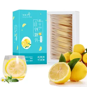 Freezedried lemon slices, Chinese Flora Herbal Tea Supplement, tea Soak water herbal tea, Fruits Snacks Chunks, individual package, 3.52oz
