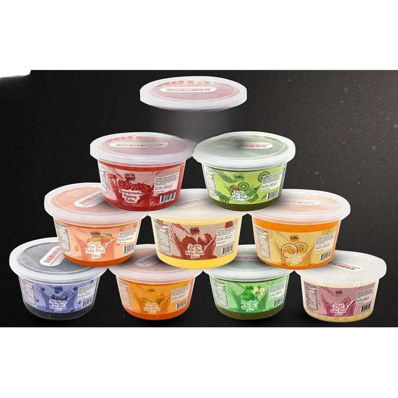 Fusion Select Strawberry, Mango, Passion Fruit Bursting Boba Pearls, Popping Boba for Bubble Tea, Drinks, Desserts, Fruit Tea and Snack Toppings Beverage