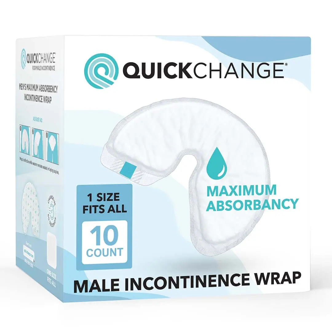 QuickChange Men's Incontinence Wrap | 10 Count Trial Pack