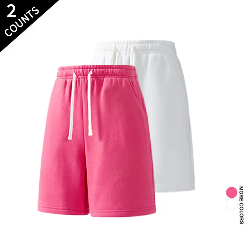 Pink + White 2 Pack Loungewear Shorts Perfect for Summer Vibes