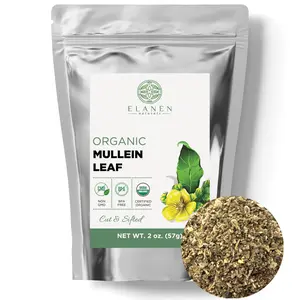 Mullein Leaf, USDA Certified Organic, Cut & Sifted