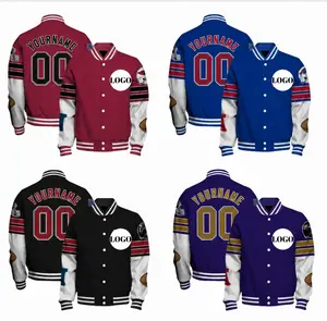 Custom Football Varsity Jacket, Personalized Letterman Bomber Coat, Vintage Unisex Game Day Streetwear