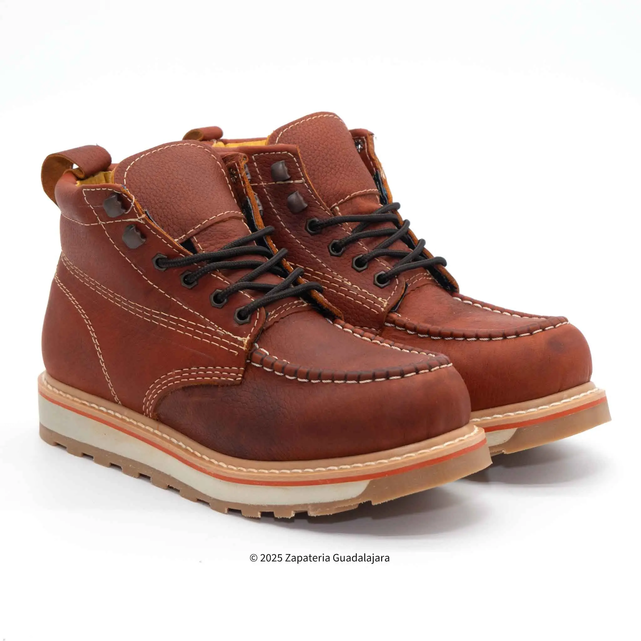 6" Soft Toe Shedron Double Density Non Slip Leather Work Boot -50ZGDD