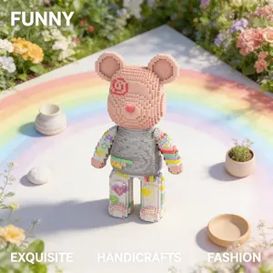 1455pcs Rainbow Bear Series Block Toy Set, Creative Building Blocks & Puzzle Toys, Handmade DIY Craft Decorations, Perfect Gift