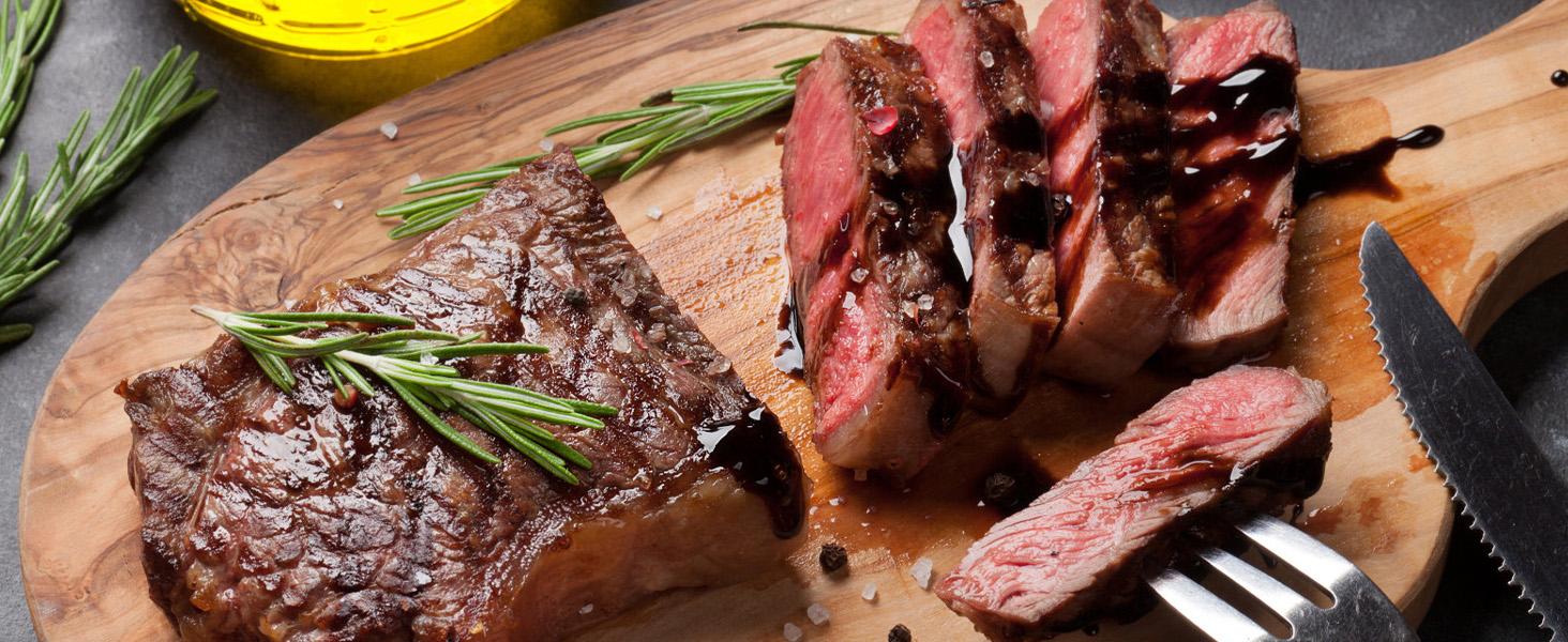 OSTBA Adjustable Electric Meat Slicer, 0-15mm Thickness, 7.5'' Removable Blade, Child Safety Lock, Easy to Clean, 200W with 2 Blades/ 150W / 200W