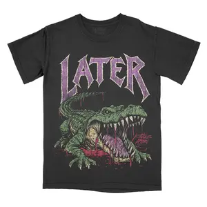 Later Gator Comfort Colors Unisex T-shirt Gothic Alternative Fashion Top Tshirt Streetwear Short sleeve Printed Graphic Tee Cotton Alt Goth