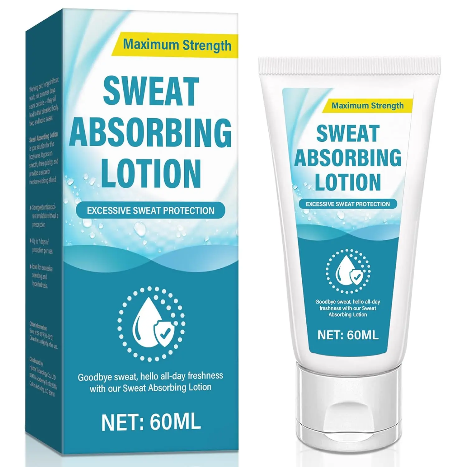 Face Sweat Blocker, Face Antiperspirant for Sensitive Skin Long-Lasting Sweat Control Maximum Strength Sweat Absorbing Lotion(60ml)
