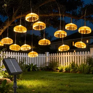 Solar Fiber Light String, Color-changing LED, Pillar-wrapped Decorative Light, Intelligent Light-sensing, Home Decoration, for Indoor and Outdoor Use, Gardens, Courtyards, Balconies, Windows, Eaves, Decoration, New Year, Festival, Wedding Decoration