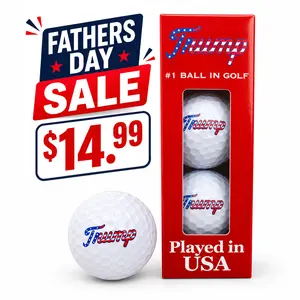Golf Balls (Pack of 3) Premium Quality Played in USA - High Performance Patriotic themed Golf Balls for Fathers Day