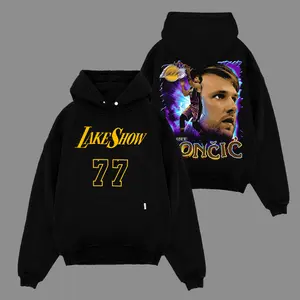 Vintage Luka Doncic Basketball Graphic Hoodie, Retro Luka Magic #77 Slovenian Star Cotton Pullover, Oversized Washed Streetwear Hoodie, Y2K Hoops Fan Gift for Men Women and Classic Basketball Collectors