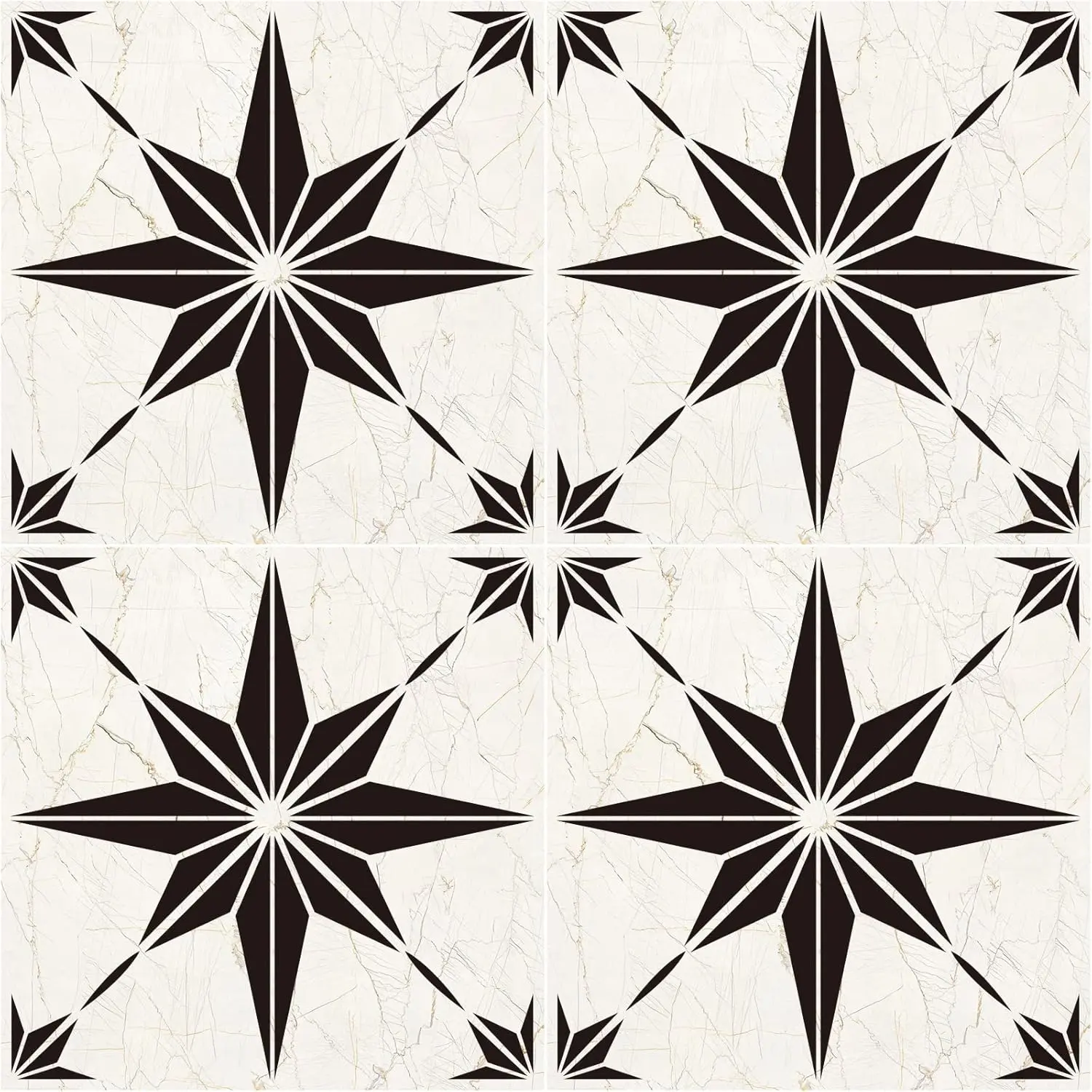 Star Floor Stencil,Wall Stencil,Tile Stencil,Floor Stencils for Painting Floors 12x12,Reusable Wall Stencil for Painting Large Pattern Set of 4