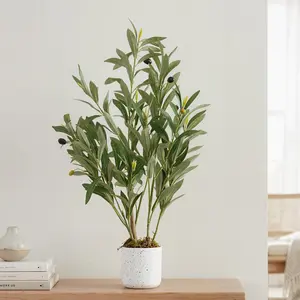 Garvee Tall Artificial Olive Tree in Pot with Realistic Branches and Fruit – Elegant Faux Indoor Plant for Home, Office, Modern Decor, and Thoughtful Housewarming Gift