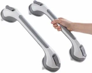 TAILI Grab Bars for Bathtubs and Showers 2 Pack Suction Grab Bar, Heavy Duty Shower Handle Removable Bath Handrails for Seniors and Elderly, Bathroom Safety Grip No Drilling Waterproof,Grey,G9