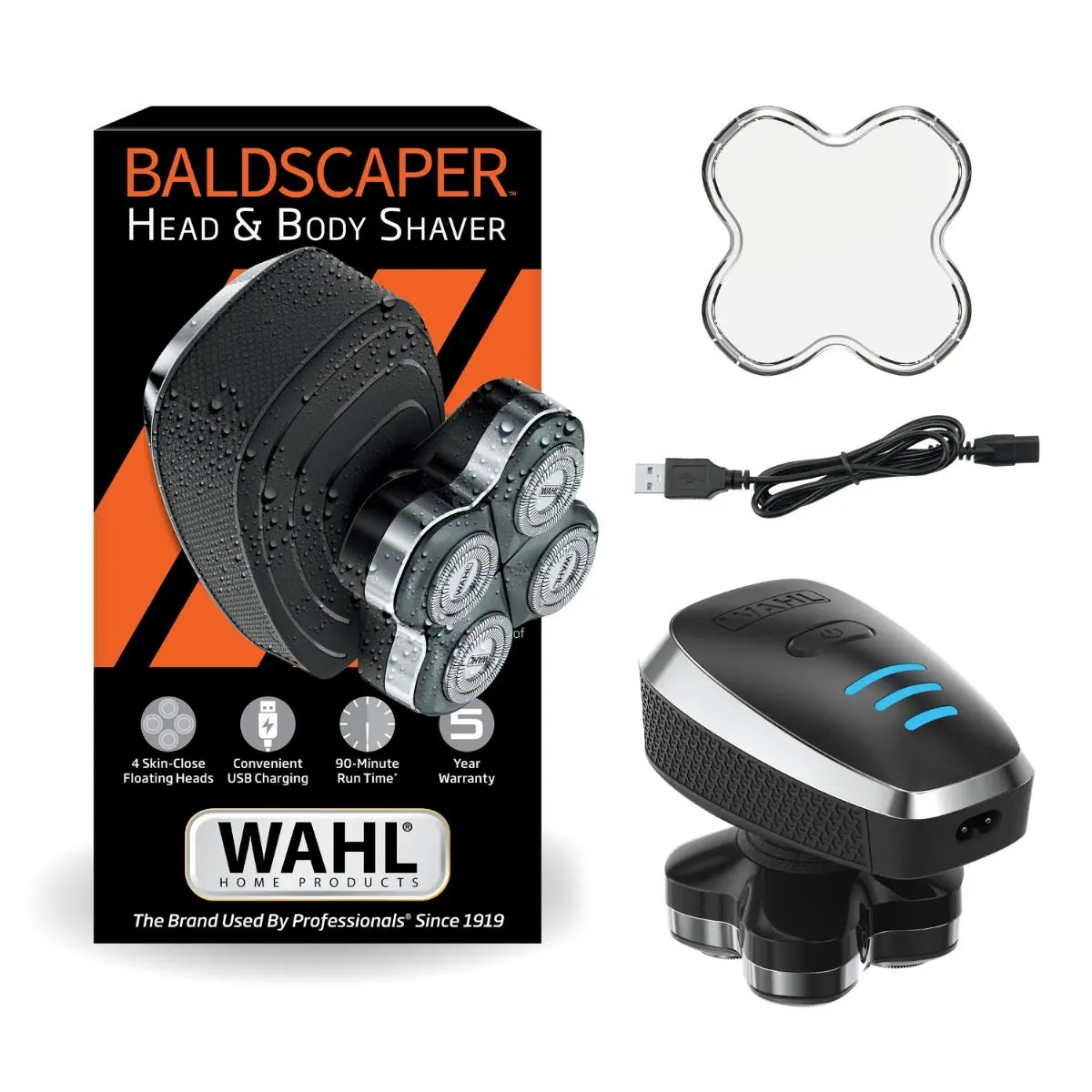 Wahl Baldscaper Electric Head Shaver for Bald Men, Waterproof Mens Shaver for Head & Body Shaving – Model 3028242