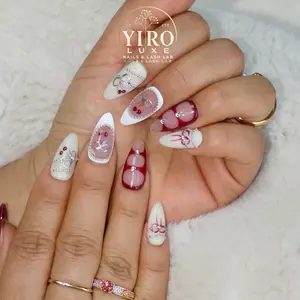 Velvet Cherry Pearl - YIRO Luxe CHERRY Signature Collection Press-on Nails