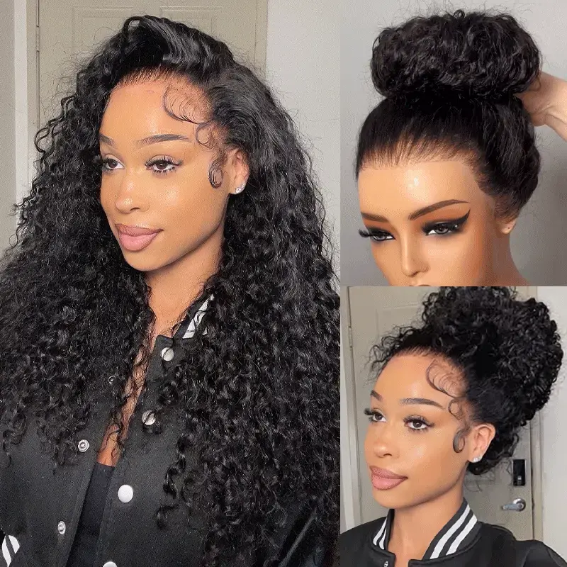 Tinashe Hair Water Wave 360 Lace Frontal Wig, 200% Density Chic Human Hair with Invisible Pre-Bleached Knots and a Pre-Plucked Hairline, Invisible Knots Wig, Chic Human Hair 360 Lace Wigs