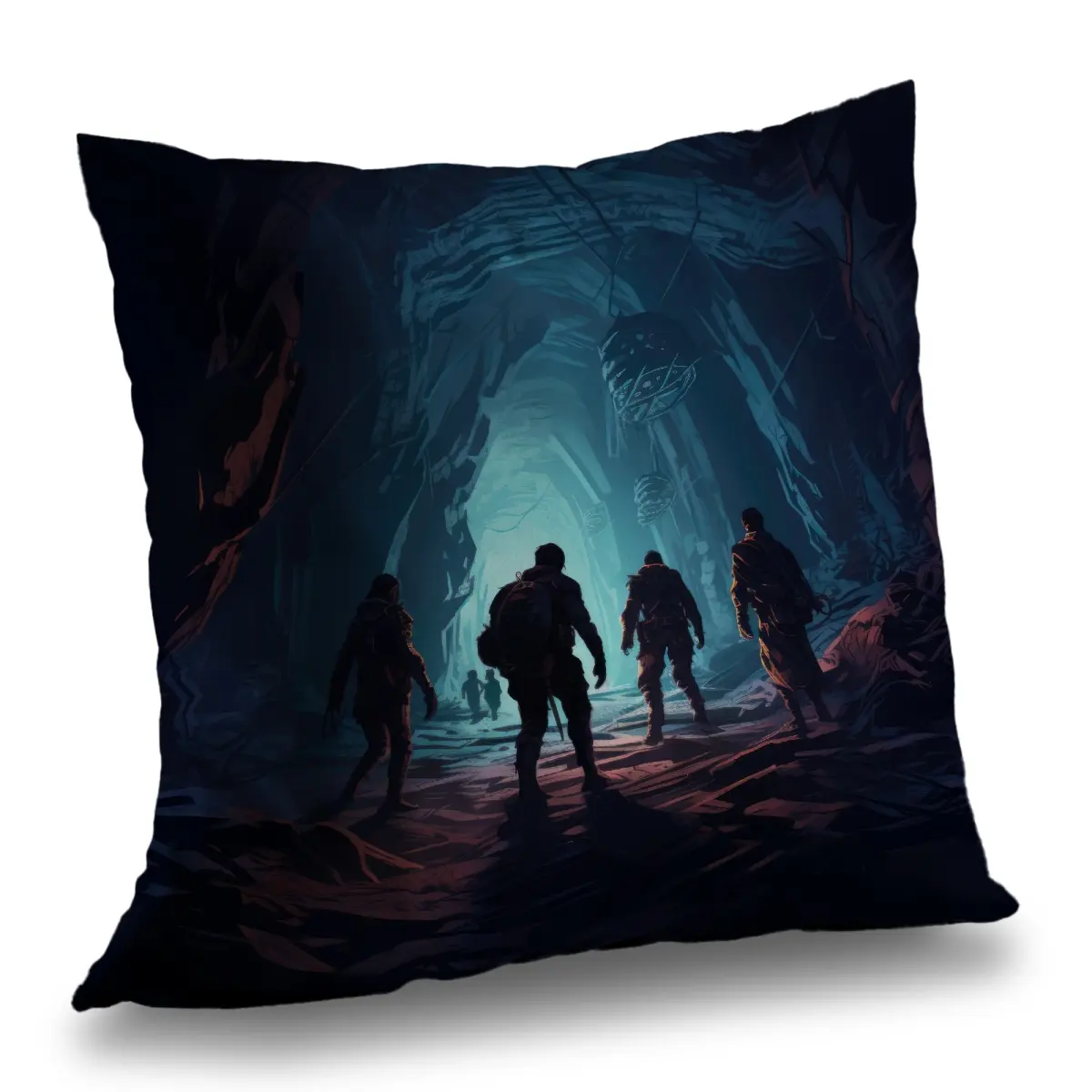MWW C1PC2020154XPG 20x20 in. Secret Society Turquoise Polyester Twill Throw Pillow, Decorated Standard Pillow for Home Decor, Decorated Standard Pillows