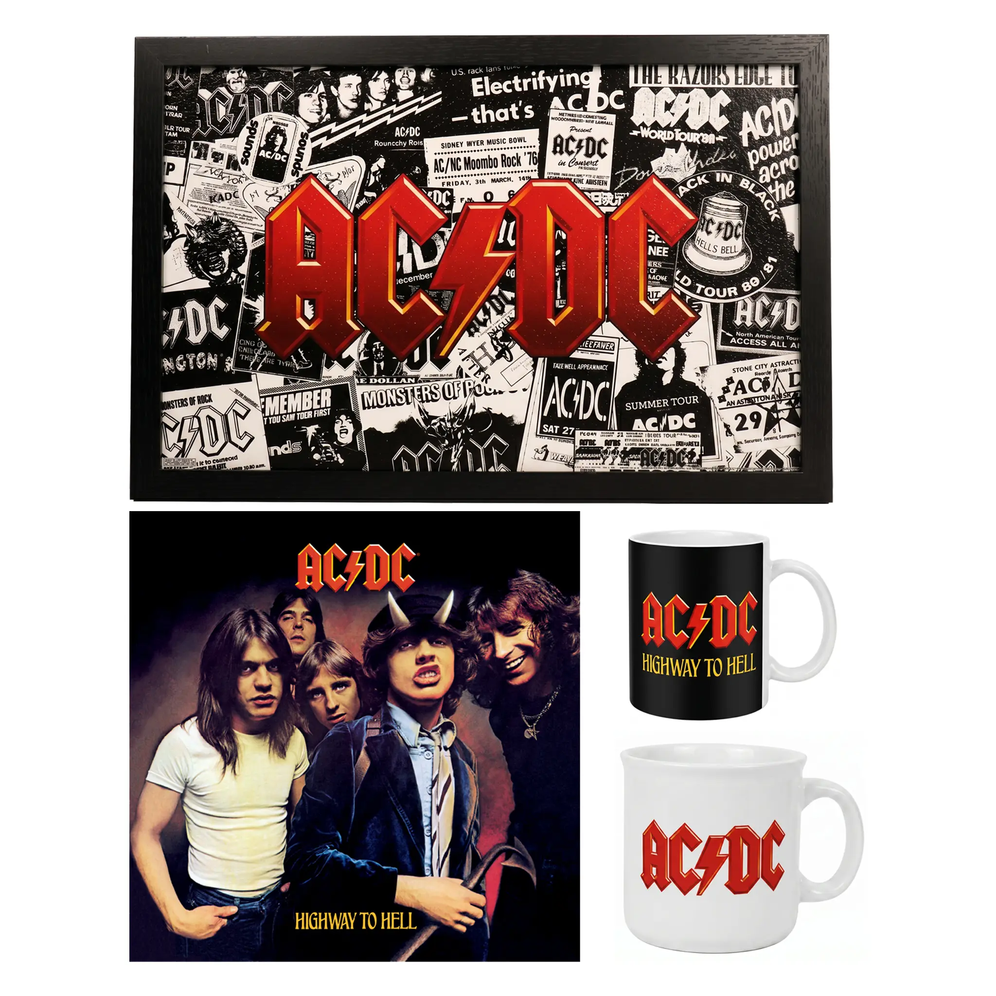 AC/DC Wall Art, Poster & Mug Bundle
