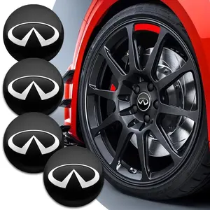 4PCS Car Wheel Center Hub Caps Sticker Decals Styling Accessories For Infiniti QX55 QX50 QX60 QX80 Q50 Q70L Q60 Q30 Q70 QX70 QX30 ESQ JX