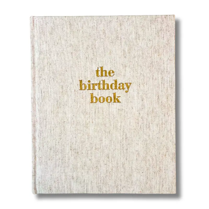 Birthday Book Keepsake Journal, Perfect Gift for New Busy Parents, Aesthetic Letter to My Child, Heirloom Quality Linen, Must Have Baby Shower Gift