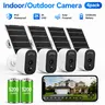 【JOOAN 4PCS 2.5K Wire-Free Outdoor Solar Wireless Security Cameras 】Features Human Detection, Full-Color Night Vision, Two-Way Audio, Waterproof & Dustproof Design, 5200mAh High-Capacity Battery, 2.4GHz Wi-Fi Support, And Tf Card/Cloud Storage,