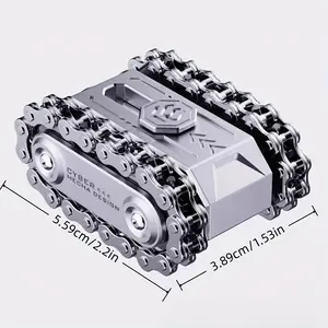 Metallic Interlocking Chain Desk Toy - Chain Shape, Durable Metal Construction, Multi-Color Options, Relaxing Fidget Accessory for Office & Home, Unique Gift for Professionals
