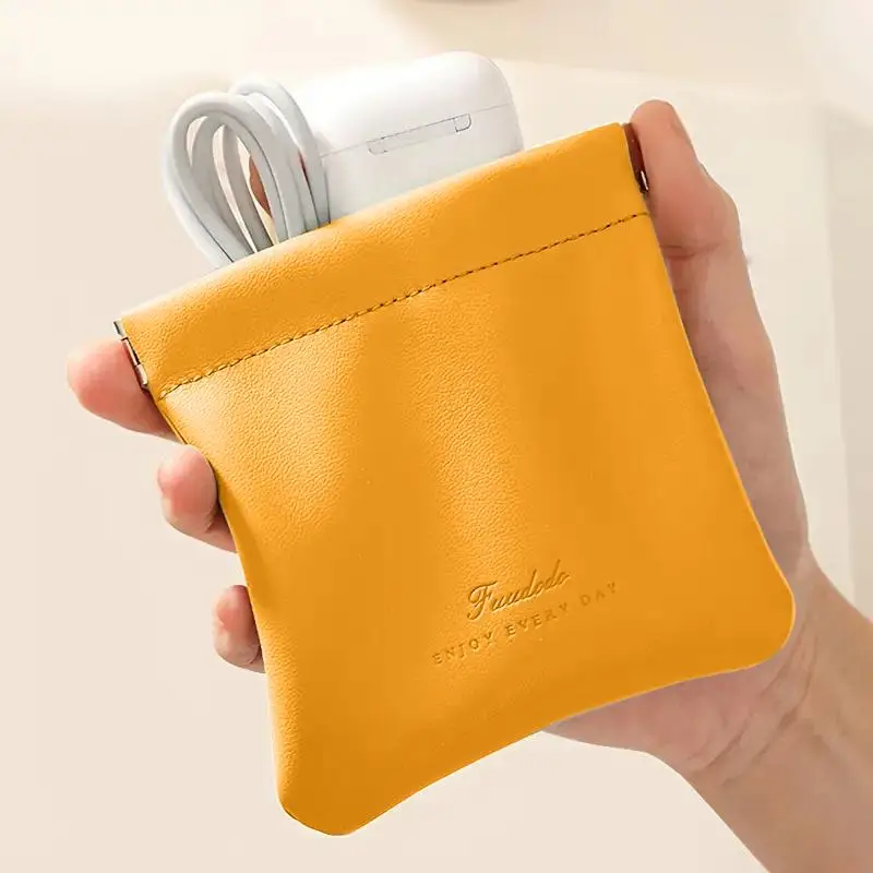 1 Piece Plain Portable Mini Makeup Bag, Pocket Cosmetic Bag, Water Resistants Storages Bag, Suitable for Storing Lipstick & Data Cable Small Items