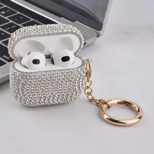 Full Bling Rhinestone Case for AirPods 3rd Gen with Keychain – Sparkle & Style
