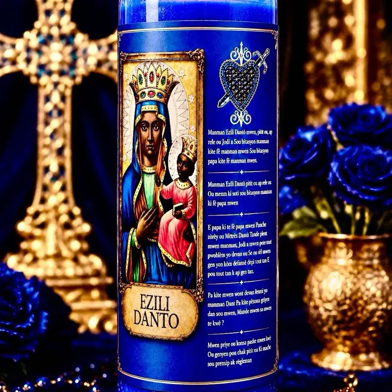 Ezillie Danto 7-Day Unscented Ritual Candle for Spiritual Practices, Long-Lasting Burn Time, Compact Size for Home Altars