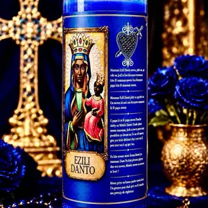 Ezillie Danto 7-Day Unscented Ritual Candle for Spiritual Practices, Long-Lasting Burn Time, Compact Size for Home Altars
